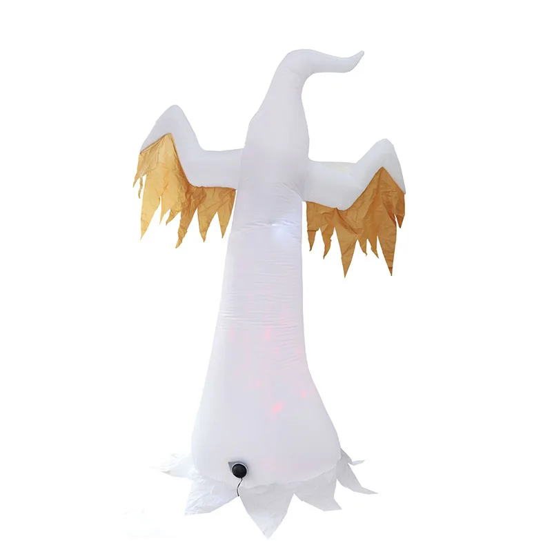 240cm Big Halloween Inflatable Ghost with Rotating Flame Light Horror Halloween Decoration Home Outdoor Yard Glowing Ghost Prop - Image 5