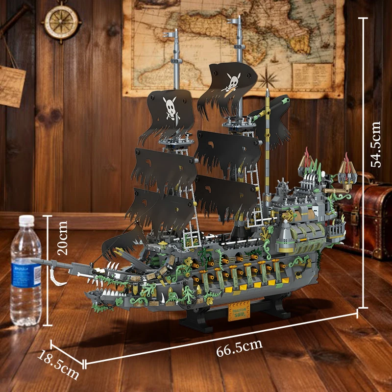 2434pcs Pirate Ship Building Blocks, Flying Dutchman Bricks Set, Educational STEM Toys for Boys, Creative Gift for Kids - Image 3