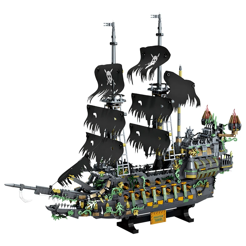 2434pcs Pirate Ship Building Blocks, Flying Dutchman Bricks Set, Educational STEM Toys for Boys, Creative Gift for Kids - Image 4