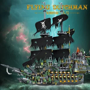 2434pcs Pirate Ship Building Blocks, Flying Dutchman Bricks Set, Educational STEM Toys for Boys, Creative Gift for Kids