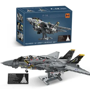 2453PCS F-14 Tomcat two-seat carrier-based fighter building block kit, aviation toy model, adult military fan collection M8021
