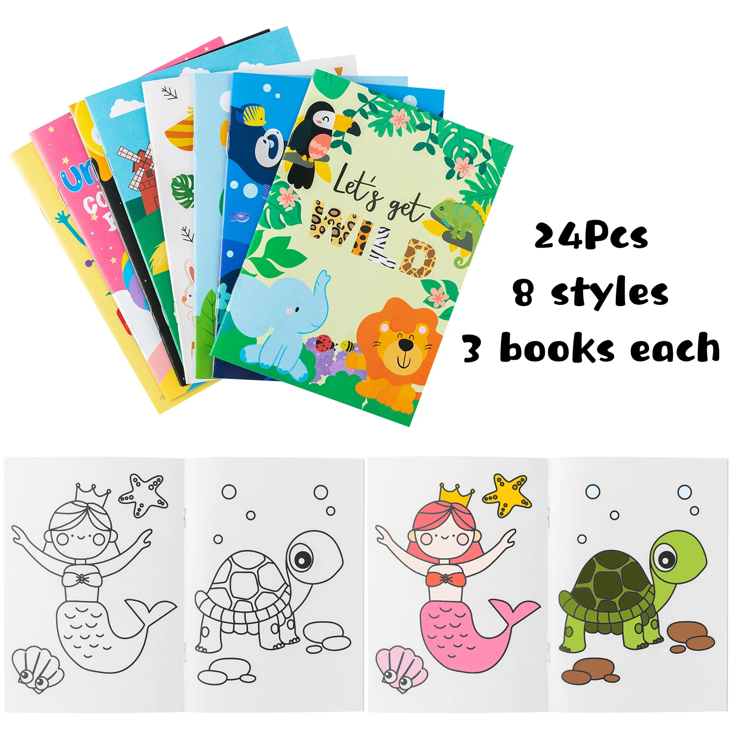 24PCS Mix Styles Coloring Books Art DIY Creative Painting Kits Space Summer Theme Books For Activity Drawing Supplies - Image 3