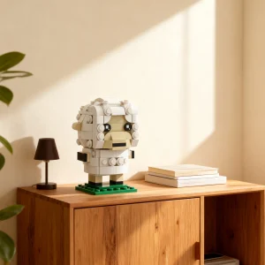 254pcs MOC Brick-built White Sheep BrickHeadz Model Building Blocks Toy Construction Christmas Gift Assemble Art Education 3D
