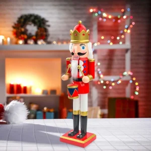 25cm Wooden Christmas Nutcracker Figurine, Christmas Puppet Toy, Durable