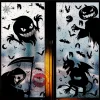 25×35cm Halloween Giant Ghost Monster Ghost Window Sticker Witch Death Bat Skull Halloween Party Decorative Electrostatic Sticke