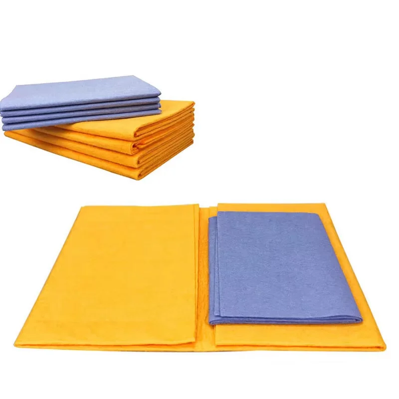 2/8Pcs Ultra-Absorbent Miracle Cleaning Shammy Multi-Purpose Reusable Cleaning Cloth Non-Woven Car Cleaning Towel Car Bathroom
