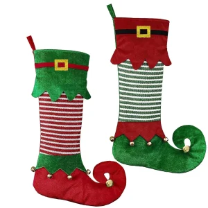 2Pcs Christmas Stocking Decoration Exquisite Xmas Hanging Socks Gift Bags Candy Holder Home Party Festive Christmas Tree