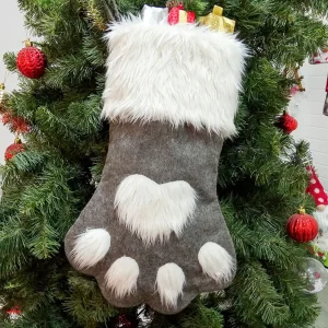 2Pcs Festive Christmas Stockings Holiday Decor Socks with Easy Hang Strap for Home Office School Cafe Hotel Xmas Fireplace