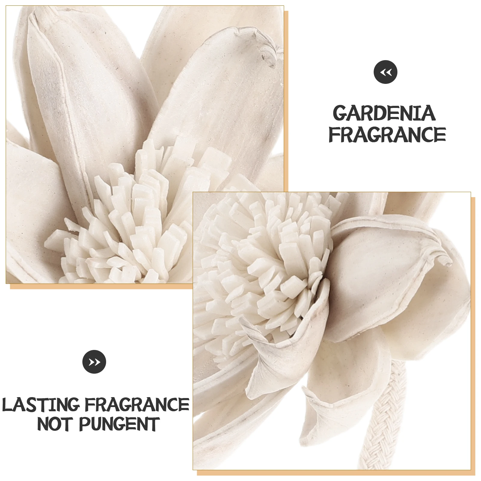 2Pcs Floral Aroma Diffuser Sticks Gardenia Scent Dried Sola Flowers Natural Home Decor Aromatherapy Essential Oil Diffuser - Image 3