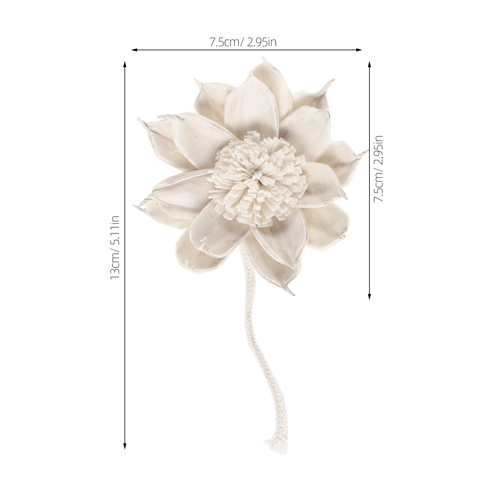 2Pcs Floral Aroma Diffuser Sticks Gardenia Scent Dried Sola Flowers Natural Home Decor Aromatherapy Essential Oil Diffuser - Image 4