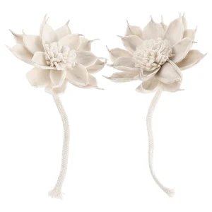 2Pcs Floral Aroma Diffuser Sticks Gardenia Scent Dried Sola Flowers Natural Home Decor Aromatherapy Essential Oil Diffuser