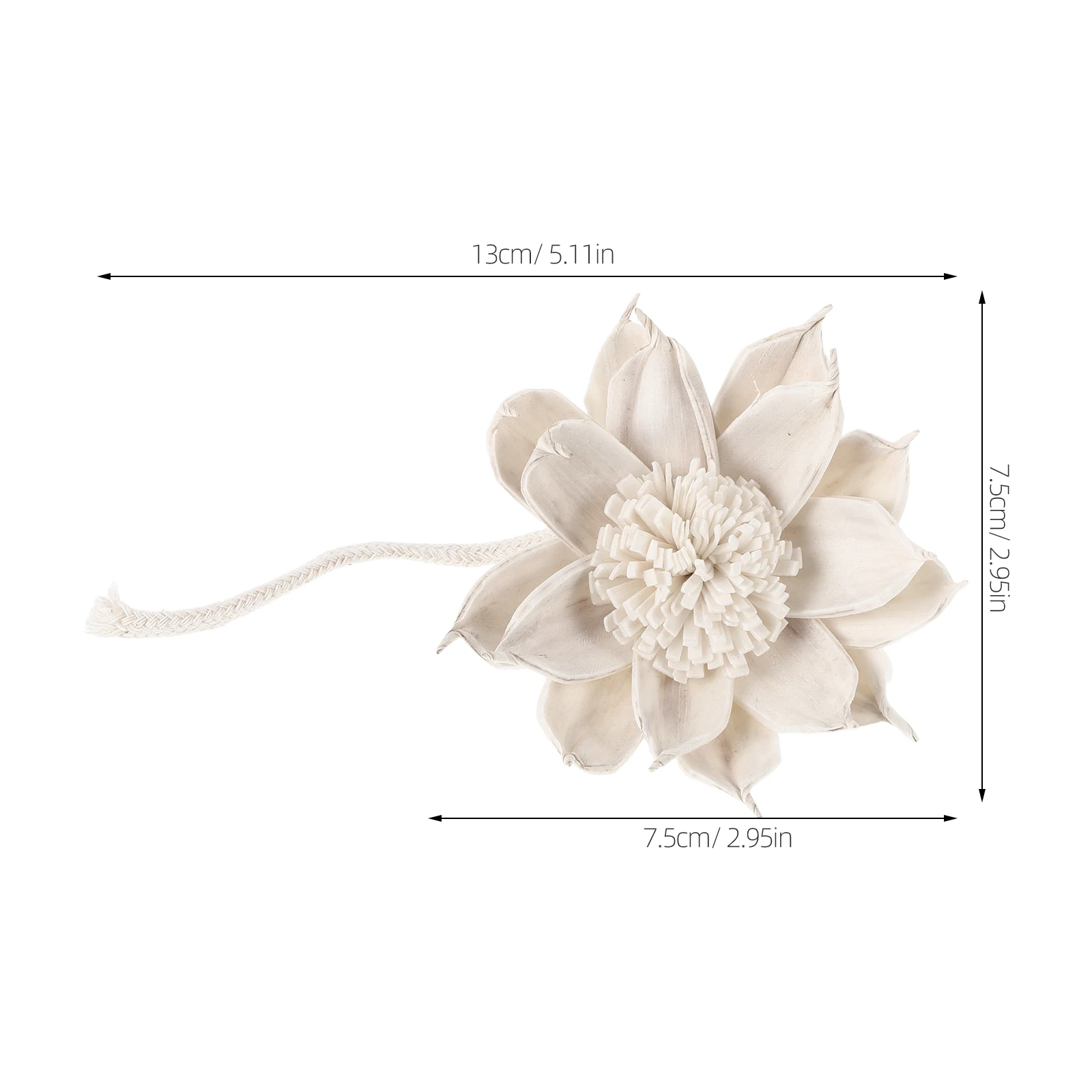 2Pcs Floral Aroma Diffuser Sticks Gardenia Scent Dried Sola Flowers Natural Home Decor Aromatherapy Essential Oil Diffuser - Image 5