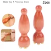 2Pcs Handheld Lotus Seedpod Beauty Professional Alloy Rosewood Facial GuaSha Tool Eye Relaxation Spot Meridians Acupoint Massage