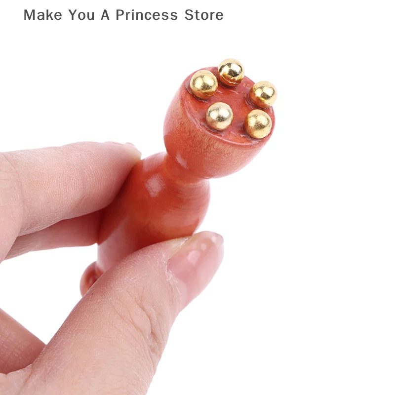 2Pcs Handheld Lotus Seedpod Beauty Professional Alloy Rosewood Facial GuaSha Tool Eye Relaxation Spot Meridians Acupoint Massage - Image 5