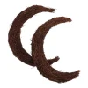 2Pcs Moon Shape Christmas Wreath Natural Rattan Vine Branch Ring DIY Front Door Wall Hanging Decorations 30Cm Twig Vine Wreath