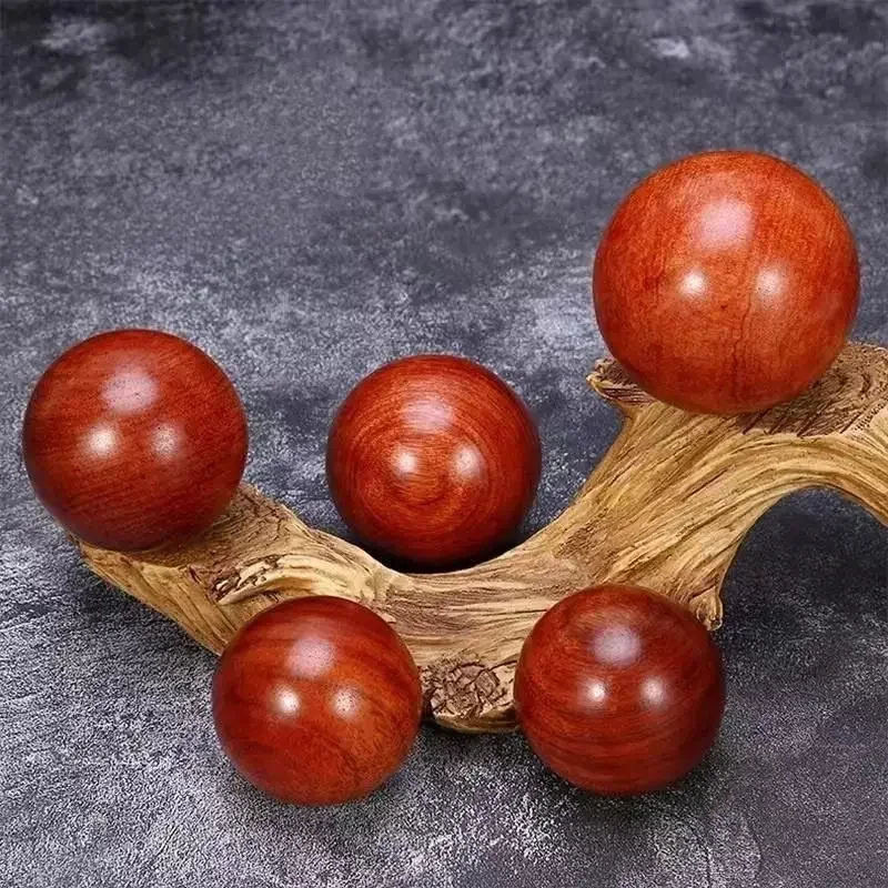 2Pcs Stress Ball Chinese Style Carving Crafts Toys Desktop Health Baoding Balls Rosewood Massage - Image 3