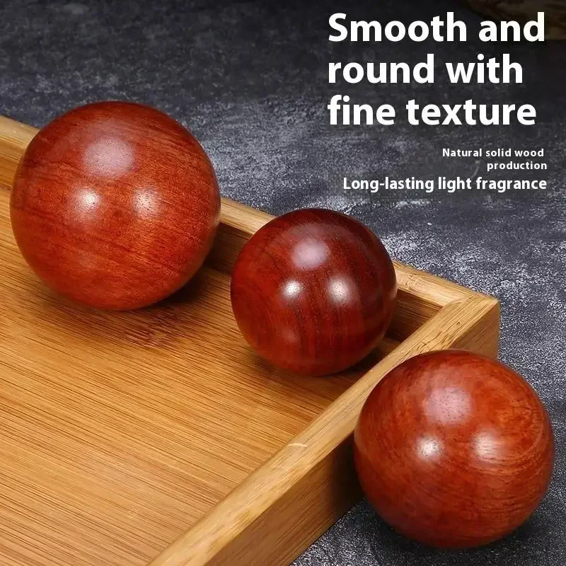 2Pcs Stress Ball Chinese Style Carving Crafts Toys Desktop Health Baoding Balls Rosewood Massage - Image 4