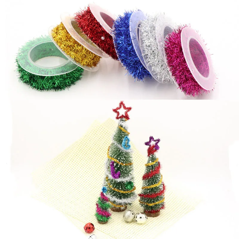 2m Metallic Foil Rattan Tinsel Garland Ribbon Garland DIY Christmas Tree Ornaments Gold Silver Wire Tinsel Party Supplies - Image 3