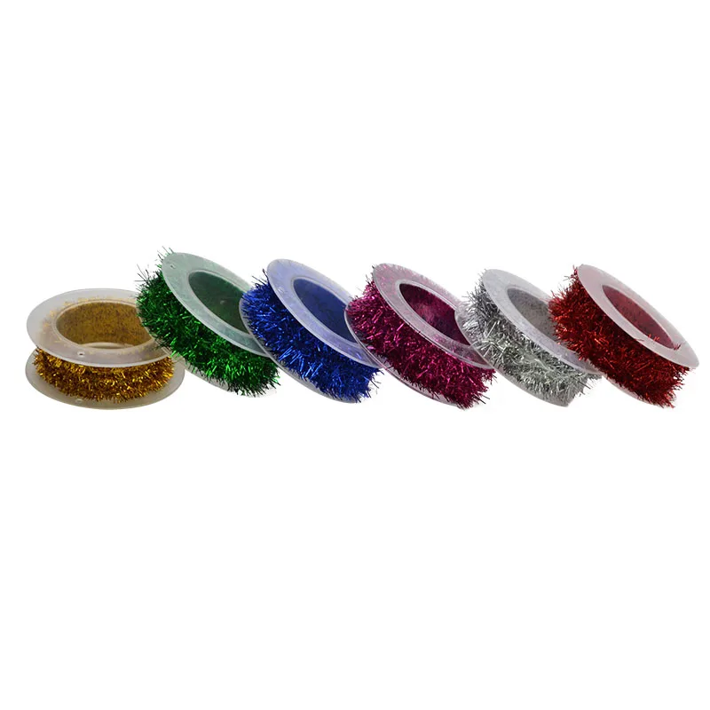 2m Metallic Foil Rattan Tinsel Garland Ribbon Garland DIY Christmas Tree Ornaments Gold Silver Wire Tinsel Party Supplies - Image 4