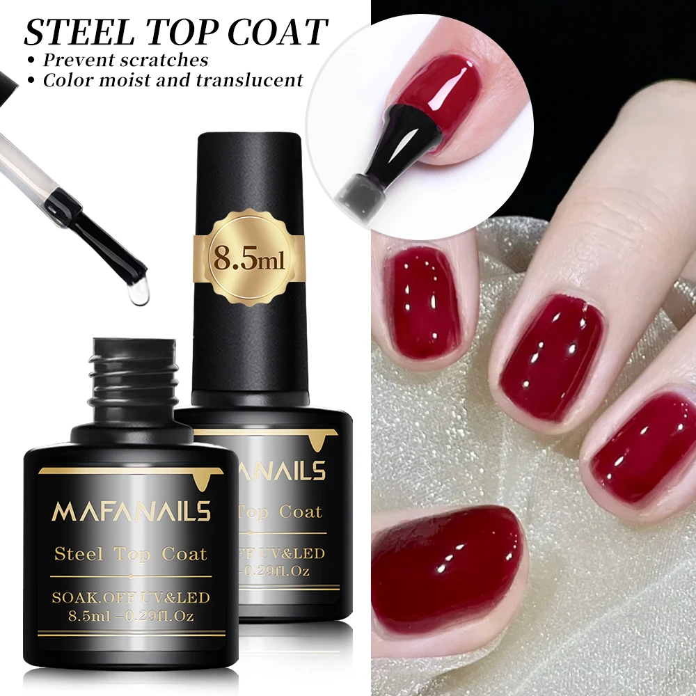 2pcs Clear Gel Top Coat & Base Coat Set No Wipe Long-Lasting Soak Off UV/LED Nail Gel Polish DIY Top Coat & Base Coat Nail 8.5ml - Image 4
