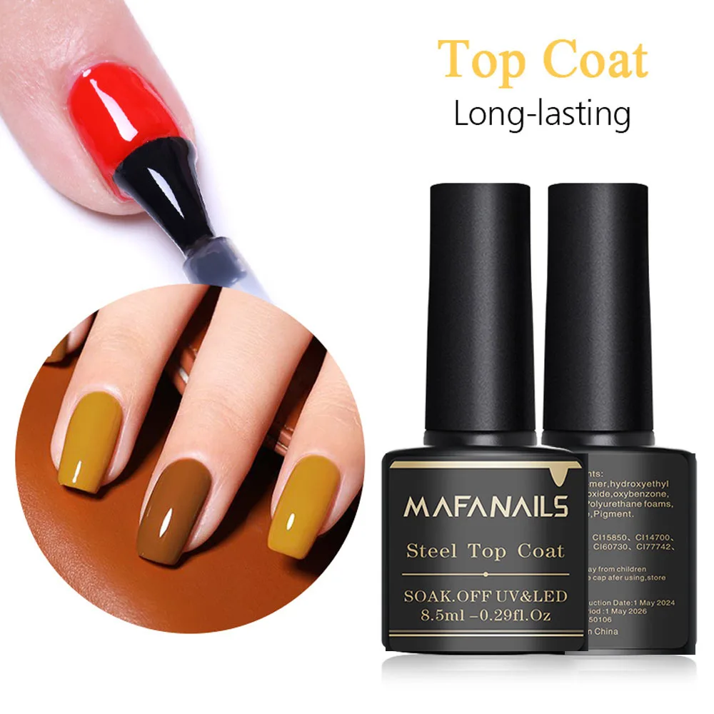 2pcs Clear Gel Top Coat & Base Coat Set No Wipe Long-Lasting Soak Off UV/LED Nail Gel Polish DIY Top Coat & Base Coat Nail 8.5ml - Image 6