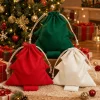 3-Piece Set of Christmas Tree-Shaped Hanging Ornaments Drawstring Bags, Velvet Drawstring Gift Bags, Christmas Candy Bags, Suitable for Holiday Parties, Christmas Party Favors, Christmas Gift Storage Bags