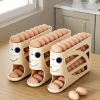3 Tier Egg Storage Box Rolling Egg Design Large Capacity Anti-Drop Antibacterial Egg Organizer Rack Refrigerator Egg Holder