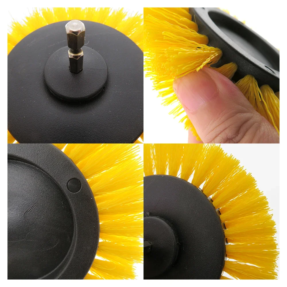 3.5 Inch Drill Cleaning Brush Scrubber Electric Brush with 1/4" Shank for Cleaning Carpets, Automotive,Kitchen, Bathrooms Grout - Image 4