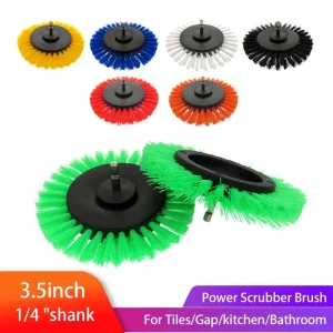 3.5 Inch Drill Cleaning Brush Scrubber Electric Brush with 1/4" Shank for Cleaning Carpets, Automotive,Kitchen, Bathrooms Grout