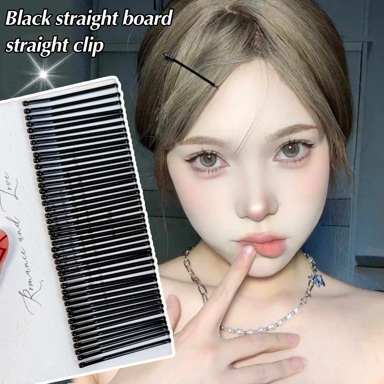 3.5CM Ultra-Invisible Black Straight Line Hair Clip Long-Lasting U-shaped Needle Lady Hairpins Curly Wavy Grips Women Bobby Pins - Image 2