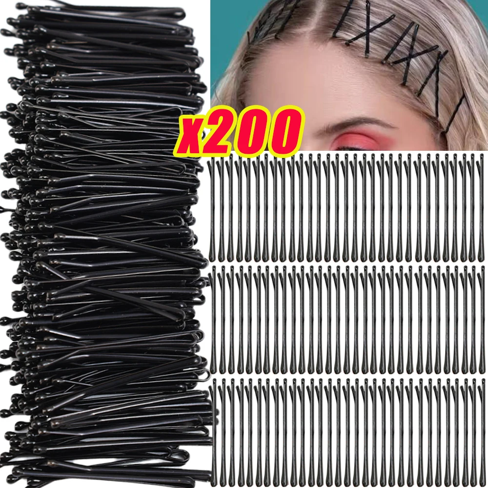 3.5CM Ultra-Invisible Black Straight Line Hair Clip Long-Lasting U-shaped Needle Lady Hairpins Curly Wavy Grips Women Bobby Pins - Image 6