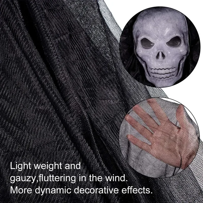 3.5M Halloween Hanging Skull Ghost Haunted House Decoration With LED Sound Ghost Ornament Indoor Outdoor Halloween Party Decor - Image 3