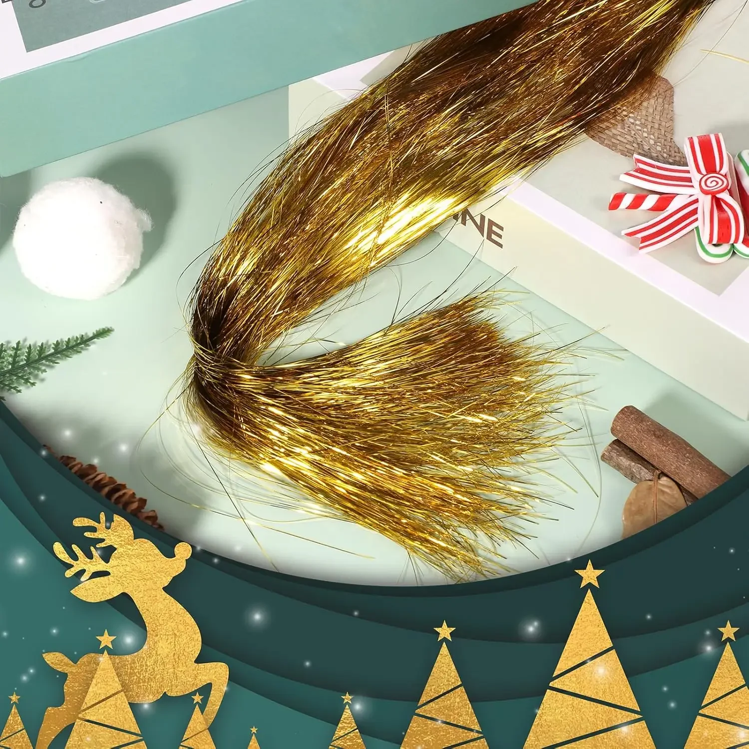 3000 Strands Christmas Icicles Iridescent Tinsel Foil Fringe Garland For Xmas Tree Decorations Party Supplies Holiday Decor - Image 4