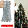 3000 Strands Icicles Iridescent Tinsel Foil Fringe Garland for Christmas Xmas Tree Decorations Party Supplies Holiday Decoration