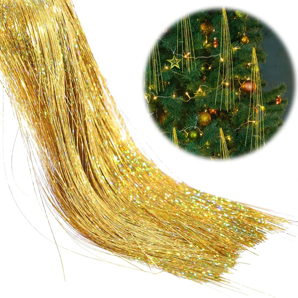 3000 Strands Icicles Iridescent Tinsel Foil Fringe Garland For Christmas Xmas Tree Decorations Party Supplies Holiday Home Decor - Image 2