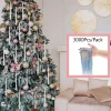 3000Pcs Icicles Iridescent Tinsel Christmas Tree Decorations Metal Wire Foil Fringe Garland New Year Party Supplies Home Decor
