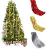3000Strands Christmas Tinsel Icicles Red Gold Tinsel Foil Fringe Garland Icicles Iridescent Xmas Tree Decoration Christmas Party