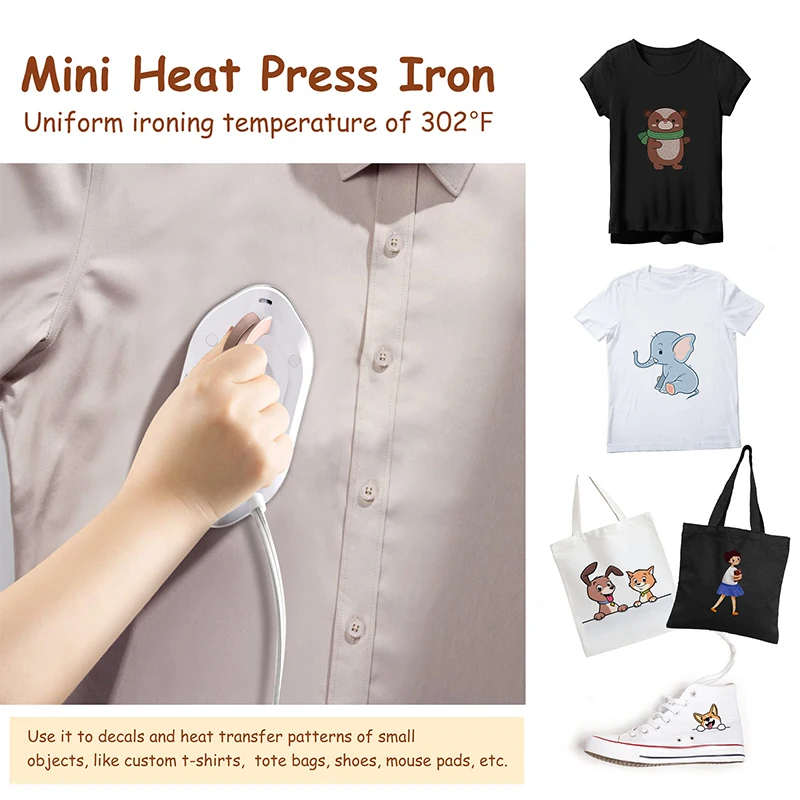 300W Electric Iron Mini Clothes Dryer Travel Dual-voltage Dryer Ceramic Based Iron Clothing Wrinkle Remover - Image 6