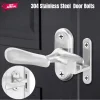 304 Stainless Steel Flip Latch Lock,Double Slot Door Bolts,Anti-Theft Locks,Gate Buckle for Windows Cabinets Barn Toilet Doors