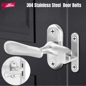 304 Stainless Steel Flip Latch Lock,Double Slot Door Bolts,Anti-Theft Locks,Gate Buckle for Windows Cabinets Barn Toilet Doors