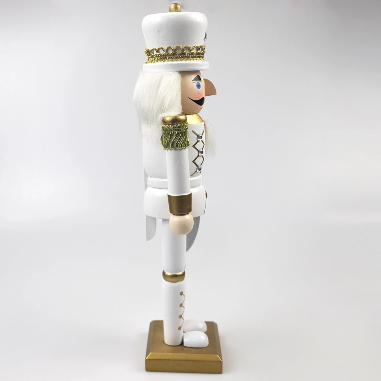30CM Wooden Nutcracker Christmas Decorations Figures Handmade Dolls Toys Home Office Table Decorations Gifts Friends - Image 4
