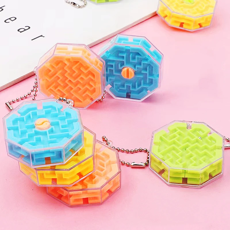 30PC with Keychain Rolling Ball 3D Maze Toys Children Birthday Party Gift Kindergarten Prize Pinata Filler Carnival Party Favors - Image 2