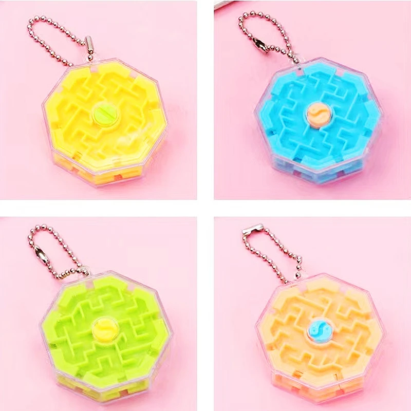30PC with Keychain Rolling Ball 3D Maze Toys Children Birthday Party Gift Kindergarten Prize Pinata Filler Carnival Party Favors - Image 6