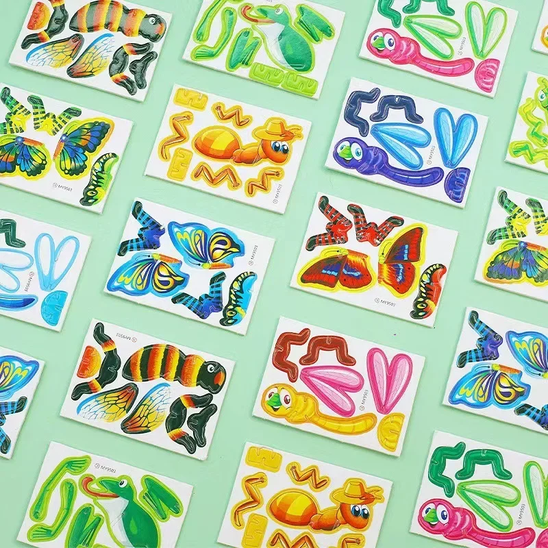 30Pcs Cartoon 3D Animal Insect Theme Paper Jigsaw Puzzles Toys for Kids Birthday Party Favors School Rewards Pinata Fillers - Image 3