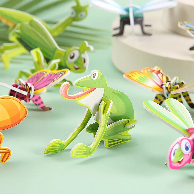 30Pcs Cartoon 3D Animal Insect Theme Paper Jigsaw Puzzles Toys for Kids Birthday Party Favors School Rewards Pinata Fillers - Image 4