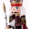 30cm Wooden Nutcracker Soldier Christmas Tree Hanging Decor Nutcracker Puppet Xmas Wooden Pendants For New Year Home Ornaments