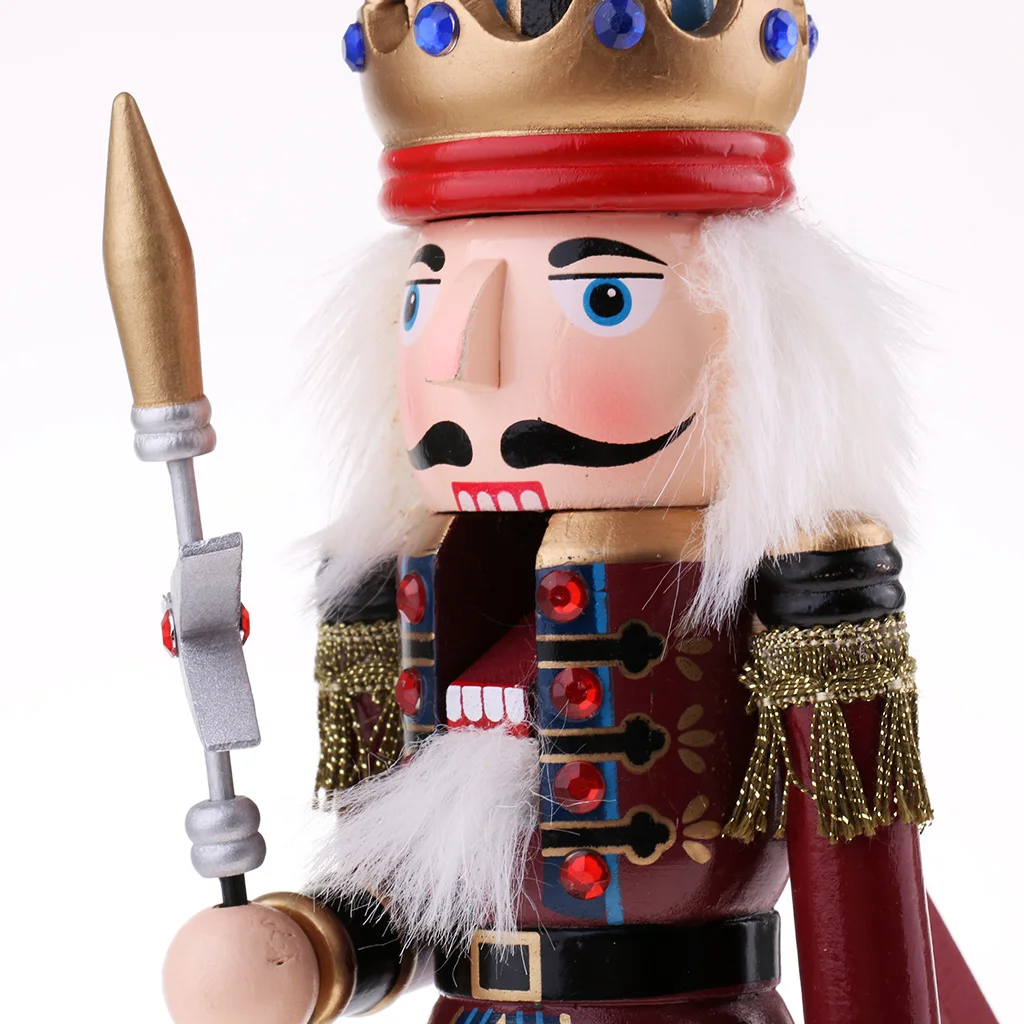 30cm Wooden Nutcracker Soldier Christmas Tree Hanging Decor Nutcracker Puppet Xmas Wooden Pendants For New Year Home Ornaments