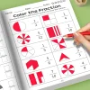 32 Pages/Set Math Fraction Workbook for Kids Learning Basic Fractions Educational Mathematics Exercise Book Teaching Aids