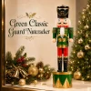 36CM Christmas Nutcracker New Style Wooden Nutcracker Ornament Soldier Figure Handcraft Toy Home Office Desktop Decoration Gift