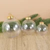 3/6pcs Transparent Christmas Ball Spherical Diamond Shaped Fillable Material DIY Xmas Home Ornament Christmas Tree Hanging Decor